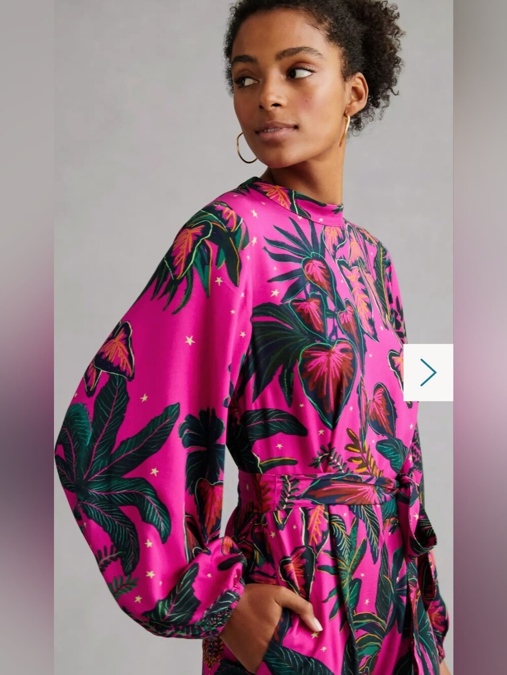 FARM Rio Tropical Fuchsia Wide-Leg Jumpsuit Tie Waist Large Tropical Resort - Picture 3 of 16